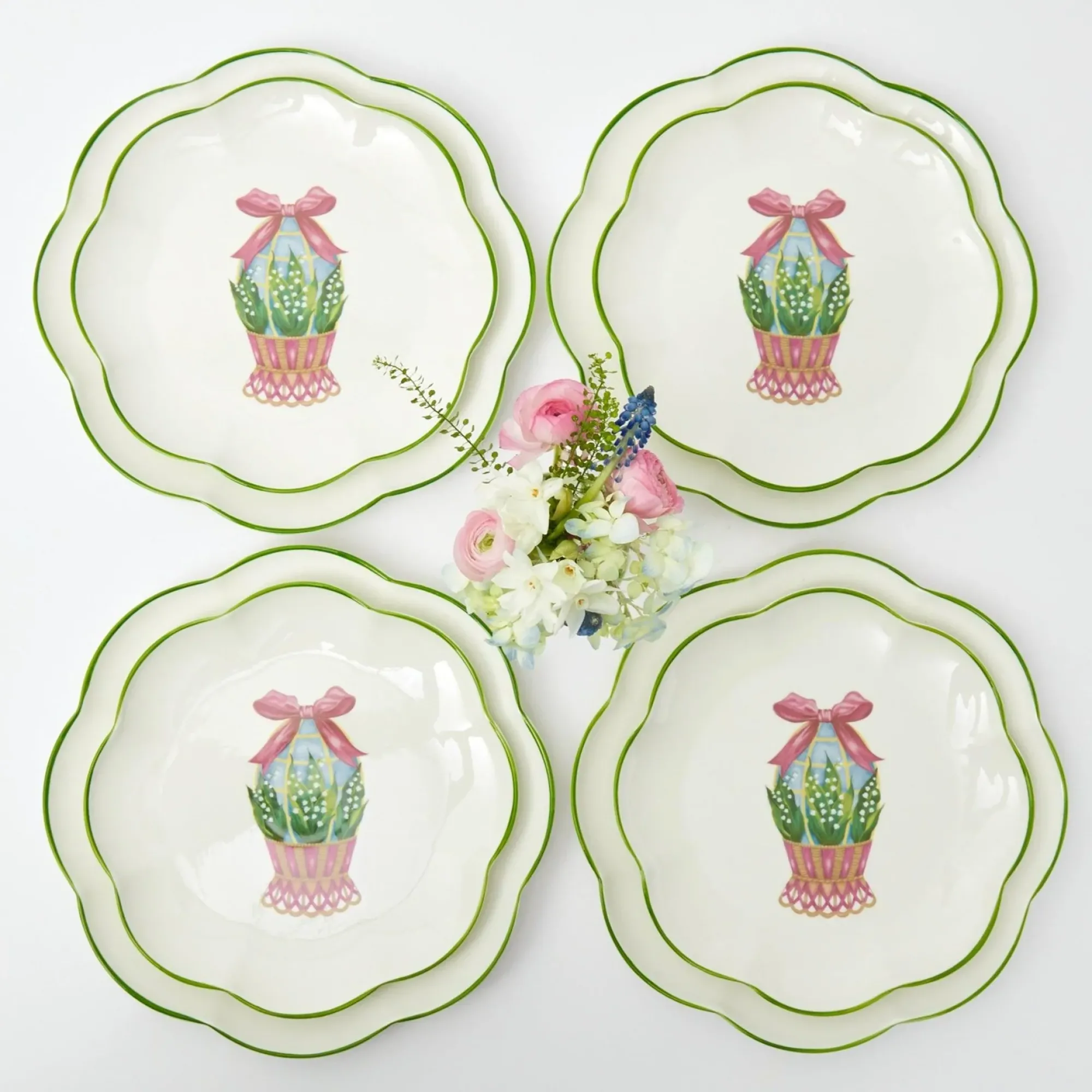 Scalloped Easter Dinner & Starter Plate (Set Of 8)|Mrs. Alice Outlet