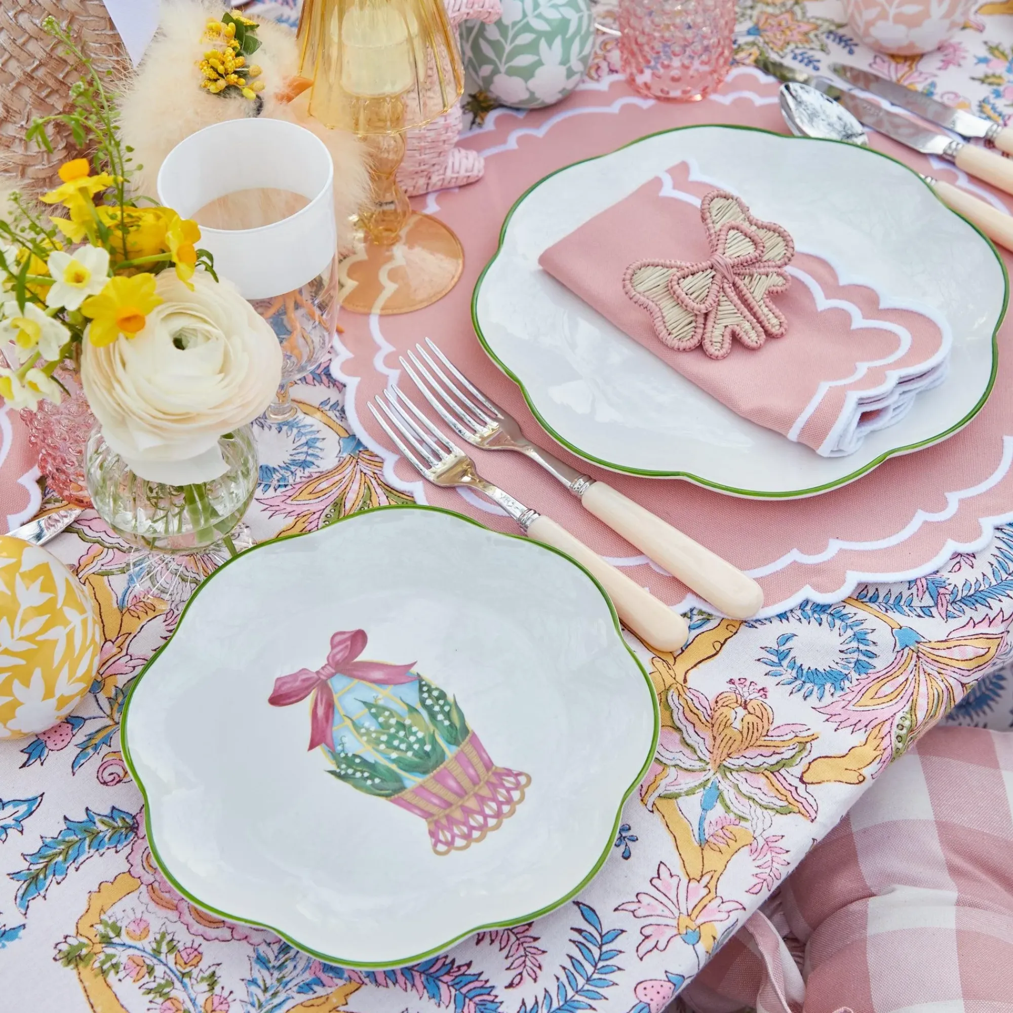 Scalloped Easter Dinner & Starter Plate (Set Of 8)|Mrs. Alice Outlet