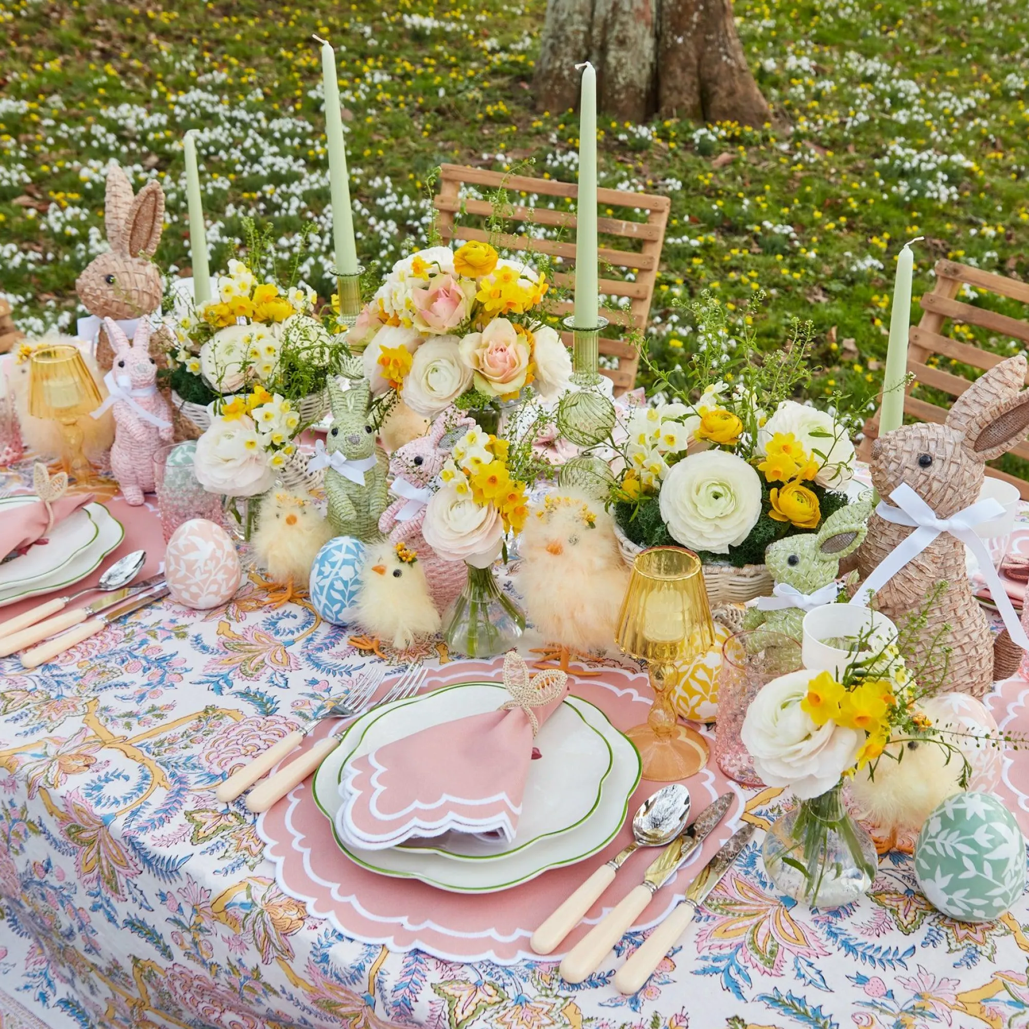 Scalloped Easter Starter Plates (Set Of 4)|Mrs. Alice Clearance