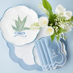 Scalloped Lily Of The Valley Dinner Plate|Mrs. Alice Clearance