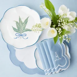 Scalloped Lily Of The Valley Dinner Plate (Set Of 4)|Mrs. Alice Sale
