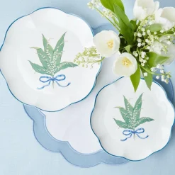 Scalloped Lily Of The Valley Starter Plate|Mrs. Alice New