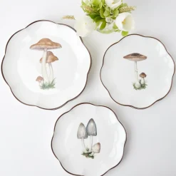 Scalloped Mushroom Dinner Plate (Set Of 4)|Mrs. Alice New