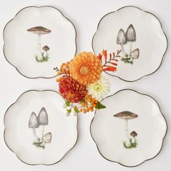 Scalloped Mushroom Starter Plate (Grey)|Mrs. Alice Online