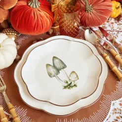 Scalloped Mushroom Starter Plate (Grey)|Mrs. Alice Online