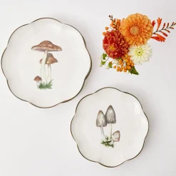 Scalloped Mushroom Starter Plate (Grey)|Mrs. Alice Online