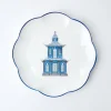 Scalloped Pagoda Dinner Plate|Mrs. Alice Best