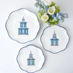 Scalloped Pagoda Dinner Plate|Mrs. Alice Best