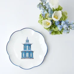 Scalloped Pagoda Dinner Plate|Mrs. Alice Best