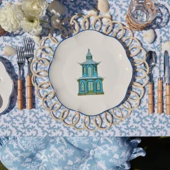 Scalloped Pagoda Dinner Plate|Mrs. Alice Best