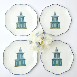Scalloped Pagoda Dinner Plate (Set Of 4)|Mrs. Alice