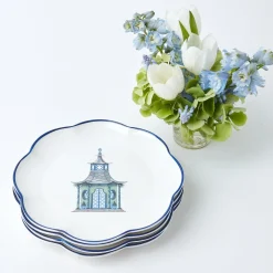 Scalloped Pagoda Starter Plate (Set Of 4)|Mrs. Alice Online