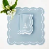 Serena Applique Blue Napkins (Set Of 4)|Mrs. Alice Discount