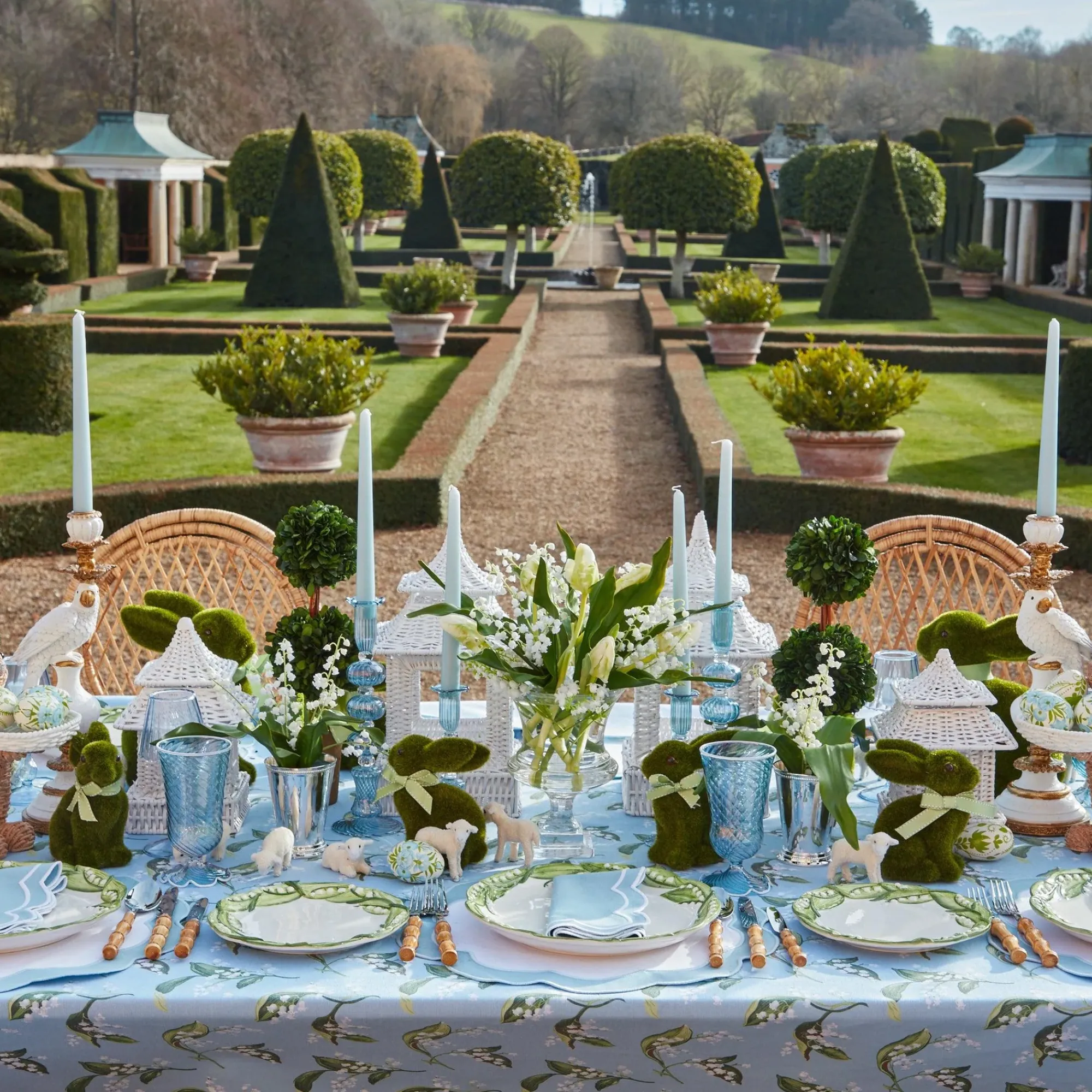 Serena Applique Blue Napkins (Set Of 4)|Mrs. Alice Discount