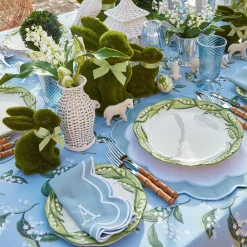 Serena Applique Blue Placemats (Set Of 4)|Mrs. Alice Clearance