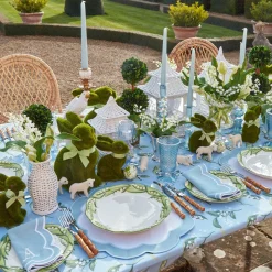 Serena Applique Blue Placemats (Set Of 4)|Mrs. Alice Clearance