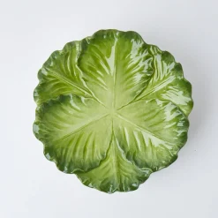 Serena Green Cabbage Starter Plate (Set Of 4)|Mrs. Alice Online