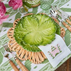 Serena Green Cabbage Starter Plate (Set Of 4)|Mrs. Alice Discount