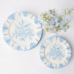 Seville Blue Gardenia Dinner Plate (Set Of 4)|Mrs. Alice Online