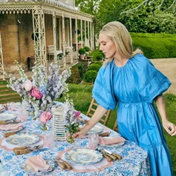 Seville Blue Gardenia Dinner Plate (Set Of 4)|Mrs. Alice Online