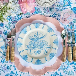 Seville Blue Gardenia Dinner Plate (Set Of 4)|Mrs. Alice