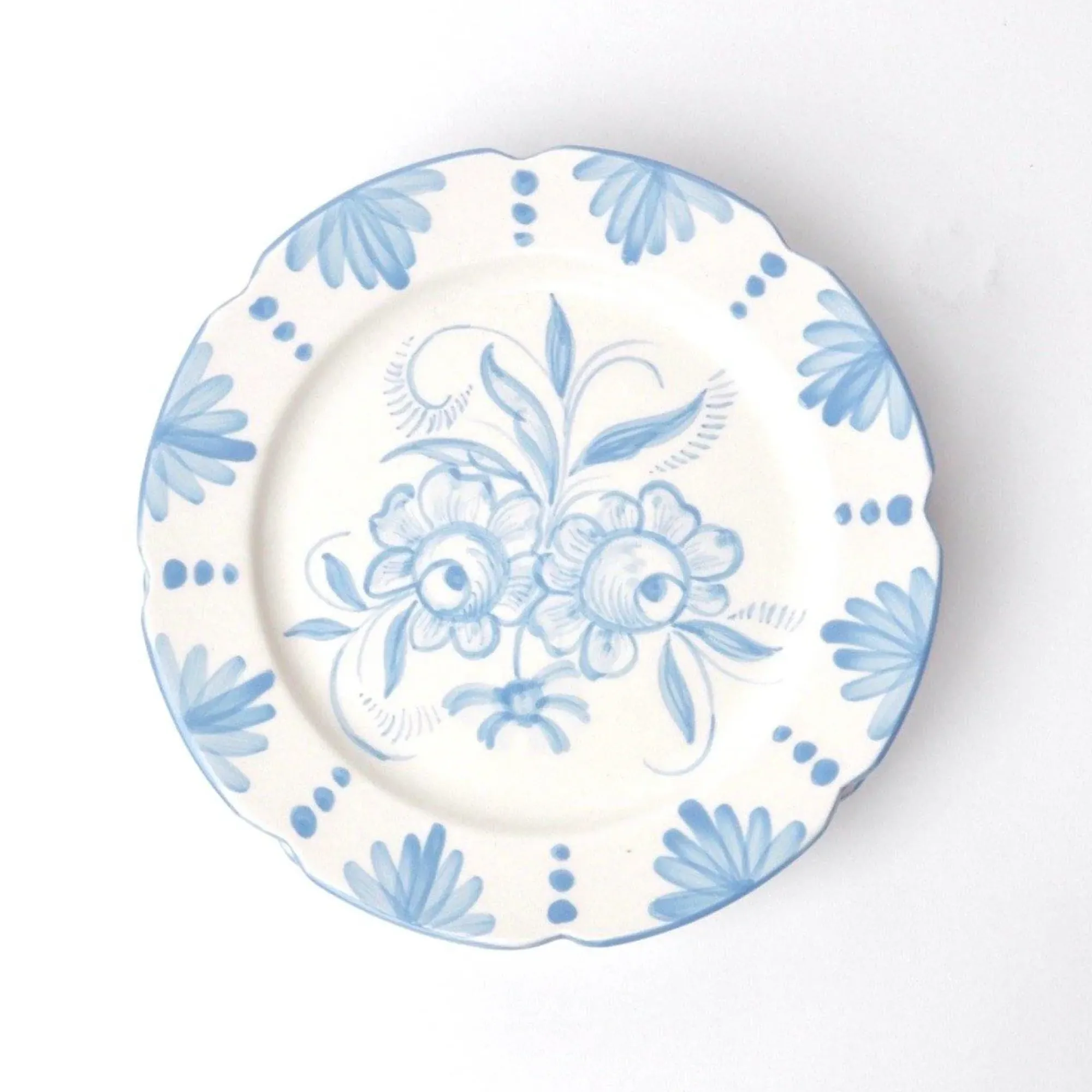 Seville Blue Gardenia Dinner Plate (Set Of 4)|Mrs. Alice