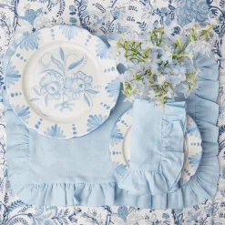 Seville Blue Gardenia Dinner Plate (Set Of 4)|Mrs. Alice