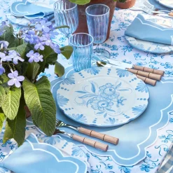 Seville Blue Gardenia Dinner Plate|Mrs. Alice Best