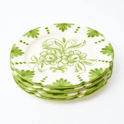 Seville Green Gardenia Dinner Plates (Set Of 4)|Mrs. Alice New