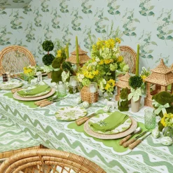 Seville Green Gardenia Dinner & Starter Plates (Set Of 8)|Mrs. Alice Sale