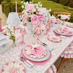 Seville Pink Gardenia Dinner & Starter Plates (Set Of 8)|Mrs. Alice