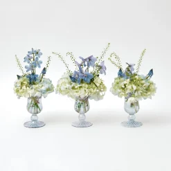 Small Blue Fluted Vase (Set Of 3)|Mrs. Alice Best