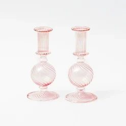 Small Camille Peony Candle Holder (Pair)|Mrs. Alice Online