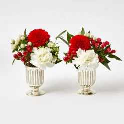 Small Mercury Fluted Vase (Pair)|Mrs. Alice Best