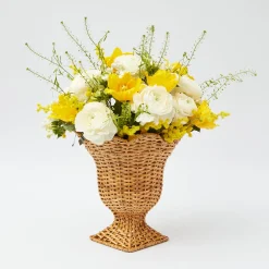 Small Natural Rattan Urn Vase|Mrs. Alice