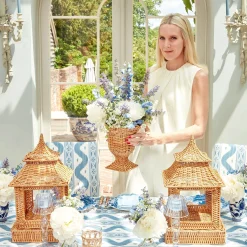 Small Natural Rattan Urn Vase|Mrs. Alice Discount