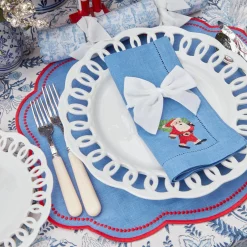 Snow White Velvet Napkin Bows (Set Of 4)|Mrs. Alice New