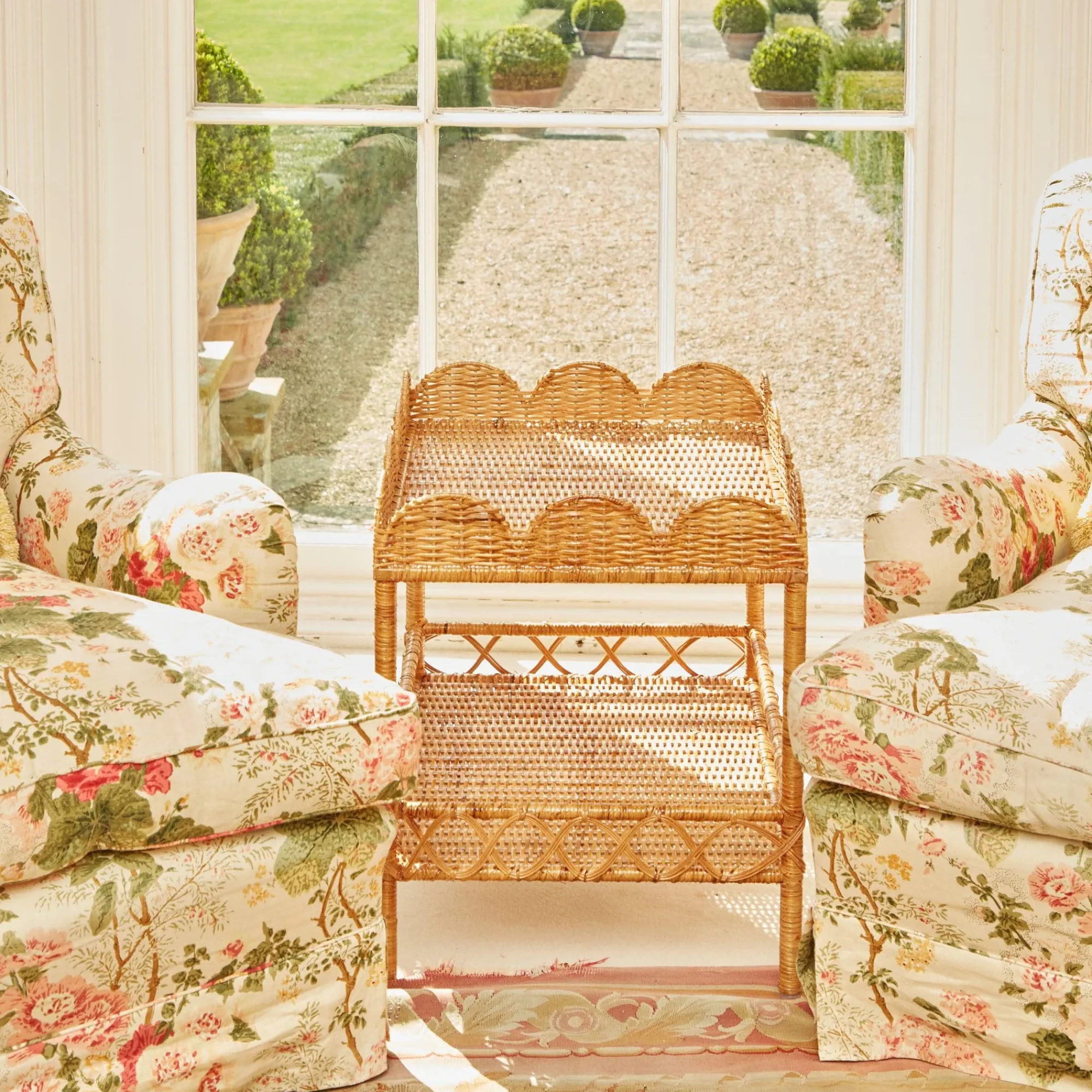 Sophia Rattan Side Table|Mrs. Alice Discount