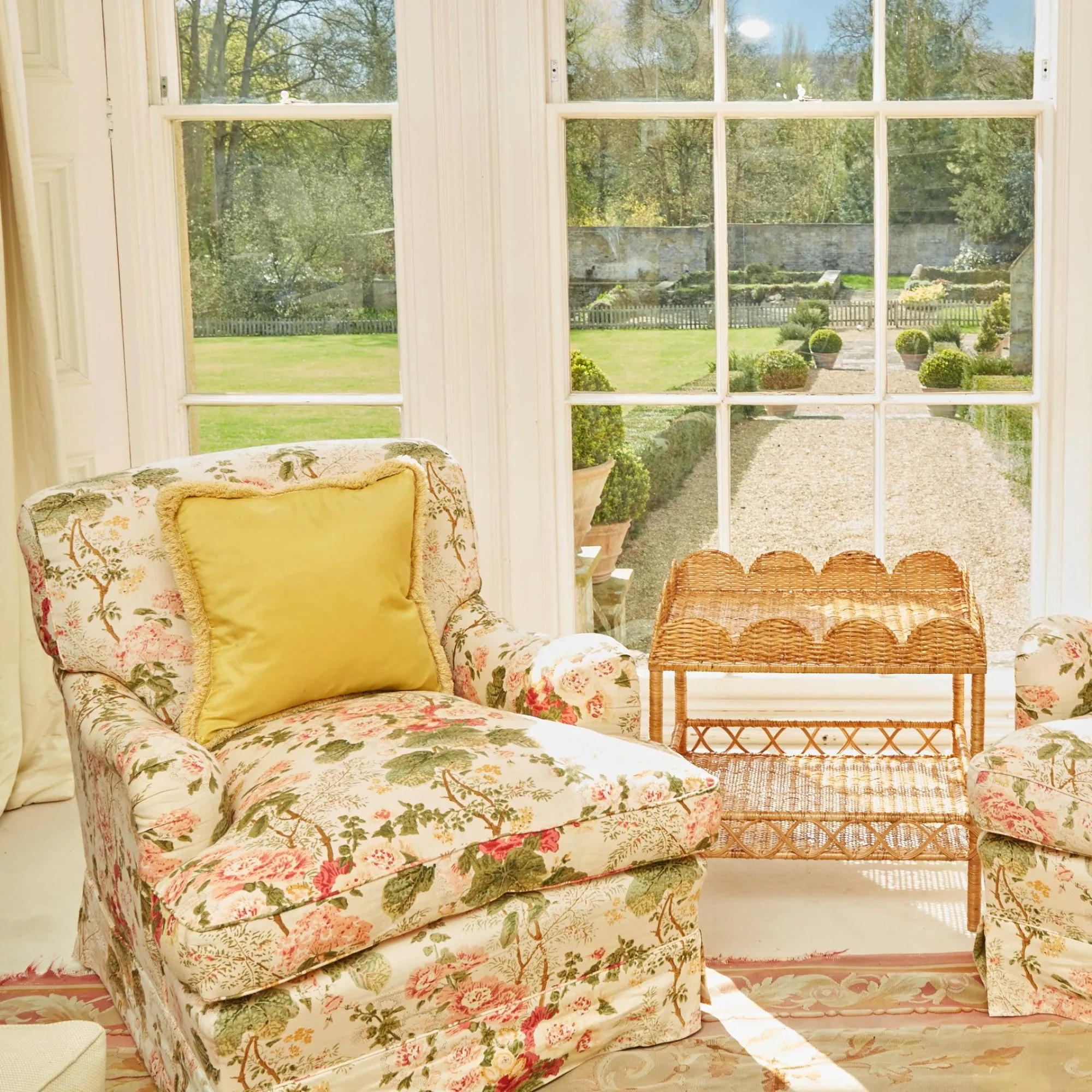 Sophia Rattan Side Table|Mrs. Alice Discount