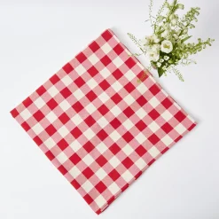 Swiss Red Gingham Tablecloth|Mrs. Alice New