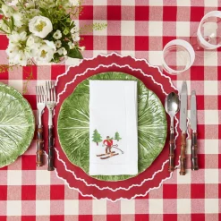 Swiss Red Gingham Tablecloth|Mrs. Alice New