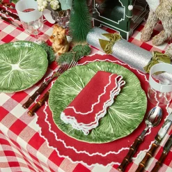 Swiss Red Gingham Tablecloth|Mrs. Alice New