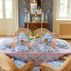 Sylvie Blue & Orange Placemats (Set Of 4)|Mrs. Alice