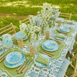 Sylvie Green Embroidered Napkins (Set Of 4)|Mrs. Alice Discount