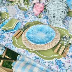 Sylvie Green Embroidered Napkins (Set Of 4)|Mrs. Alice Discount