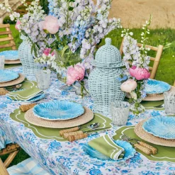 Sylvie Green Embroidered Placemats (Set Of 4)|Mrs. Alice Outlet