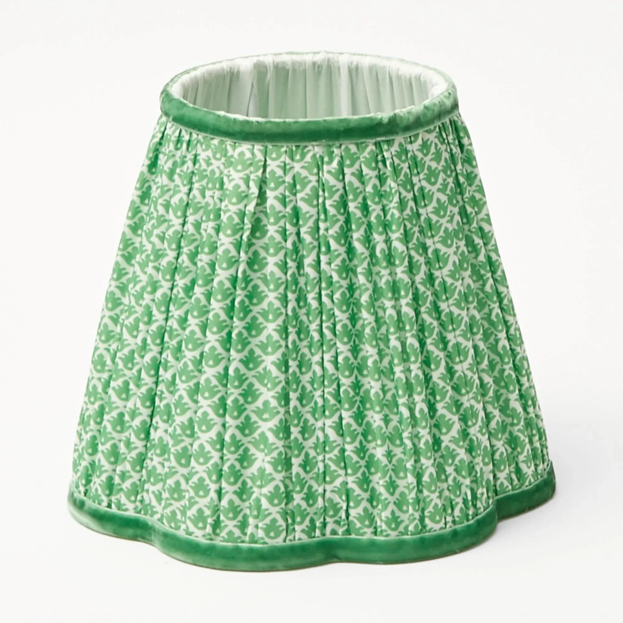 Tall Rechargeable Lamp With Green Lotus Lampshade|Mrs. Alice Outlet