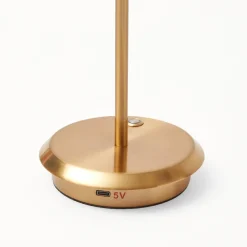 Tall Rechargeable Lamp With Baby Blue Lotus Lampshade|Mrs. Alice Hot