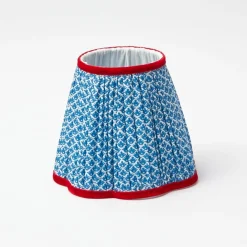 Tall Rechargeable Lamp With Blue Lotus Lampshade|Mrs. Alice Discount