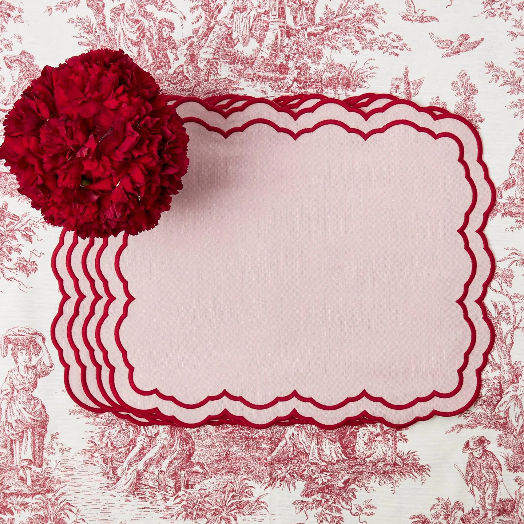 Valerie Pink Placemats (Set Of 4)|Mrs. Alice Sale